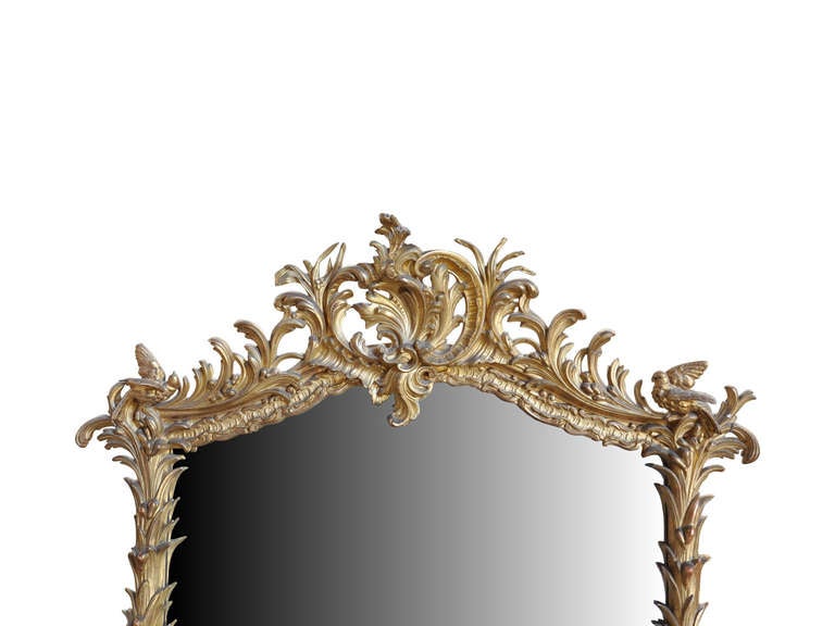 French 19th Century Napoleon III Period Giltwood Mirror In Good Condition For Sale In Atlanta, GA