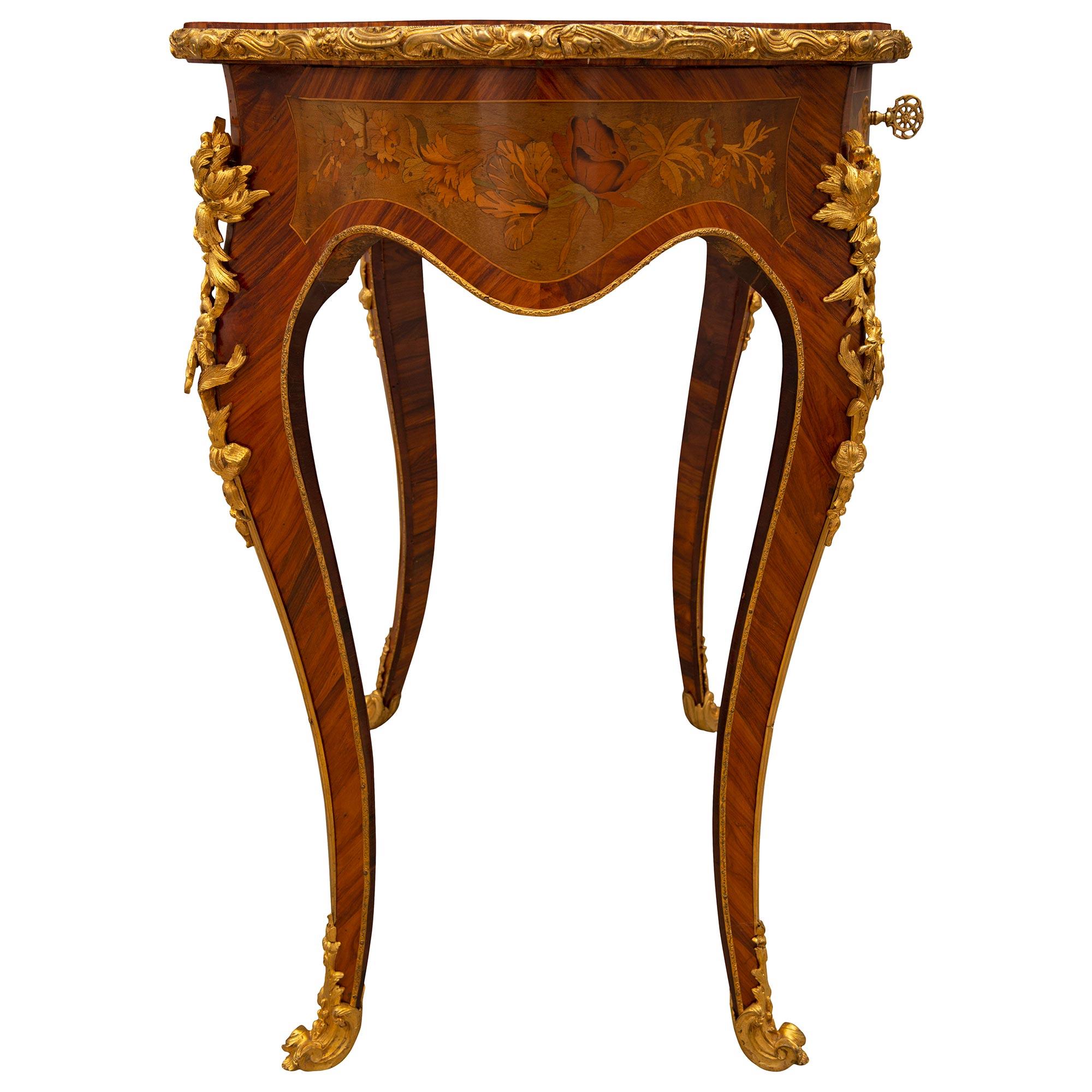 French 19th Century Napoleon III Period Louis XV St. Side Writing Table For Sale 1