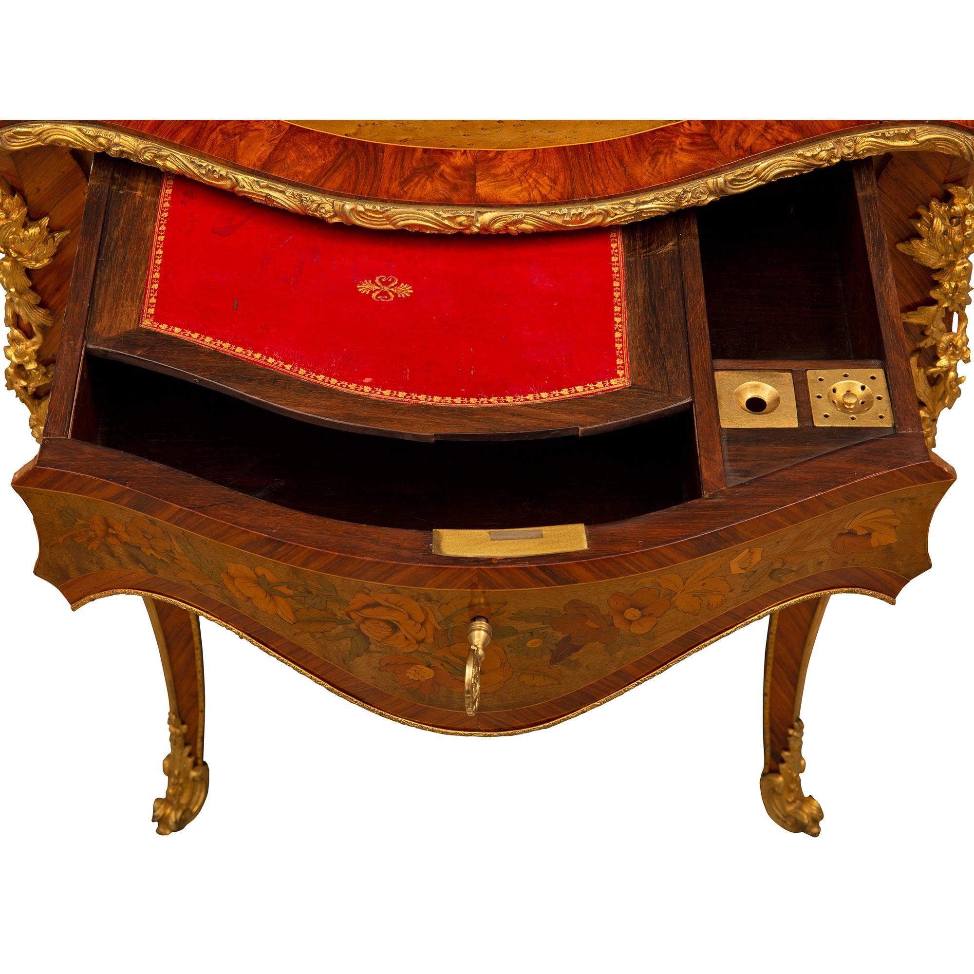 French 19th Century Napoleon III Period Louis XV St. Side Writing Table For Sale 3