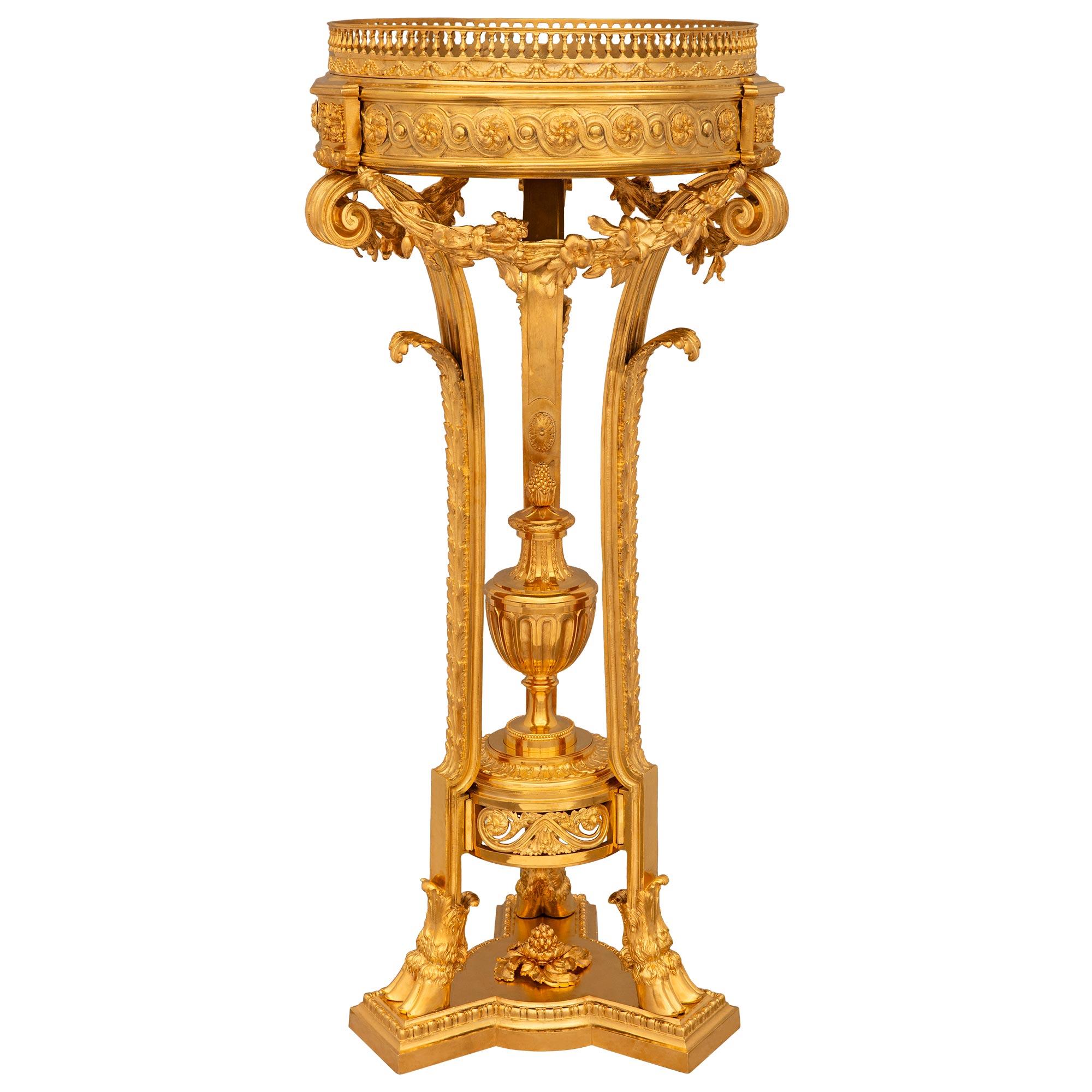 Fioriera in ormolu francese del XIX secolo, periodo Napoleone III, stile Luigi XVI In condizioni buone in vendita a West Palm Beach, FL