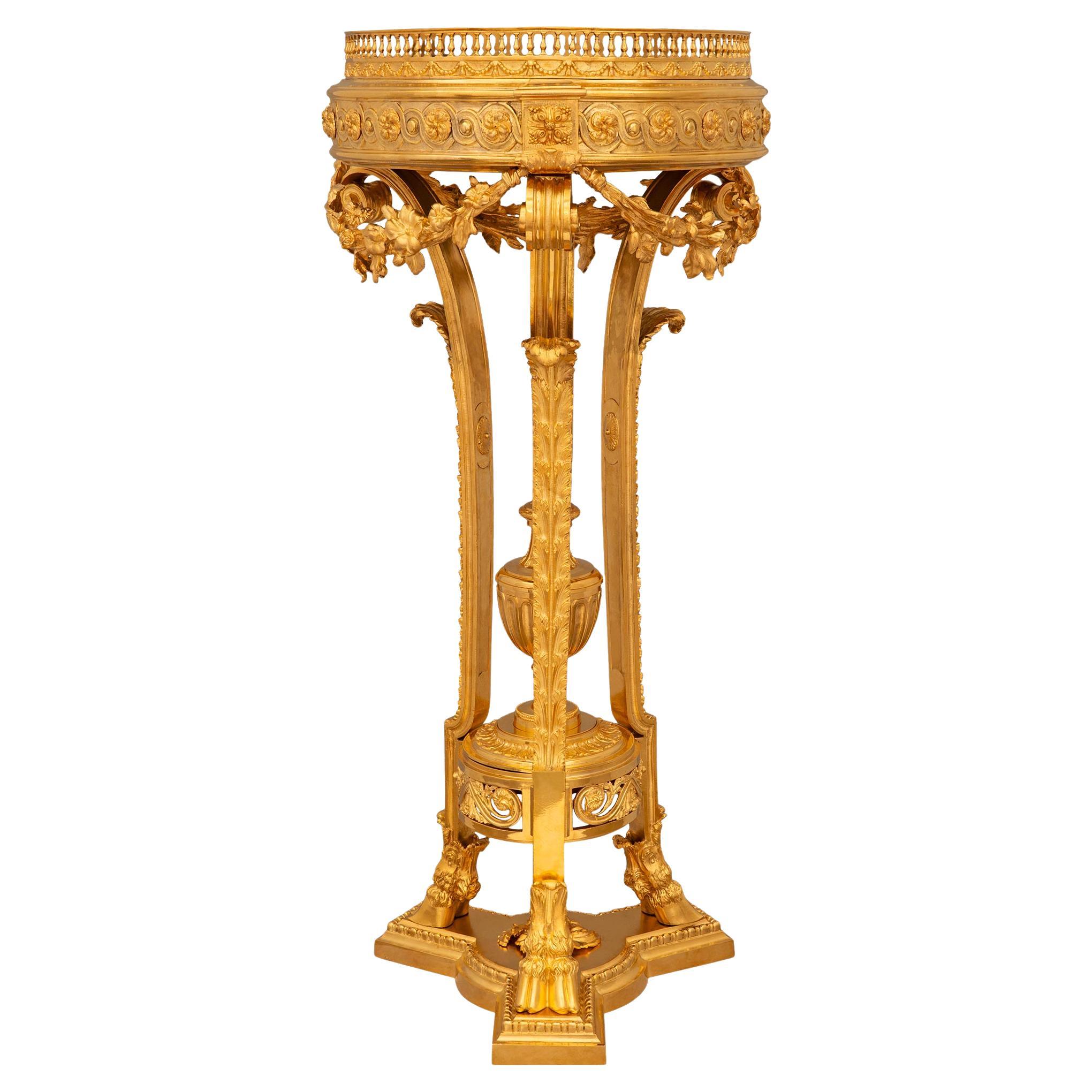 French 19th century Napoleon III Period Louis XVI st. Ormolu planter