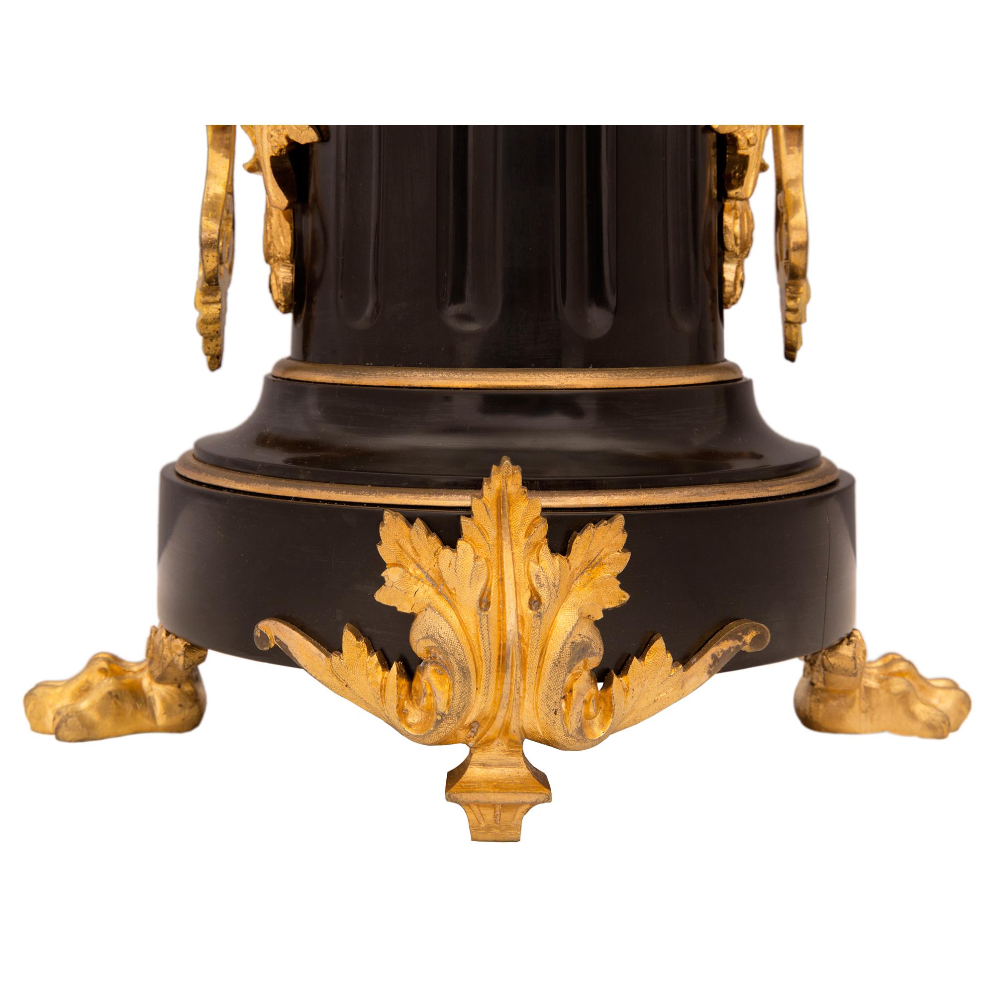French 19th Century Napoleon III Period Marble, Ormolu and Bronze Garniture Set For Sale 10