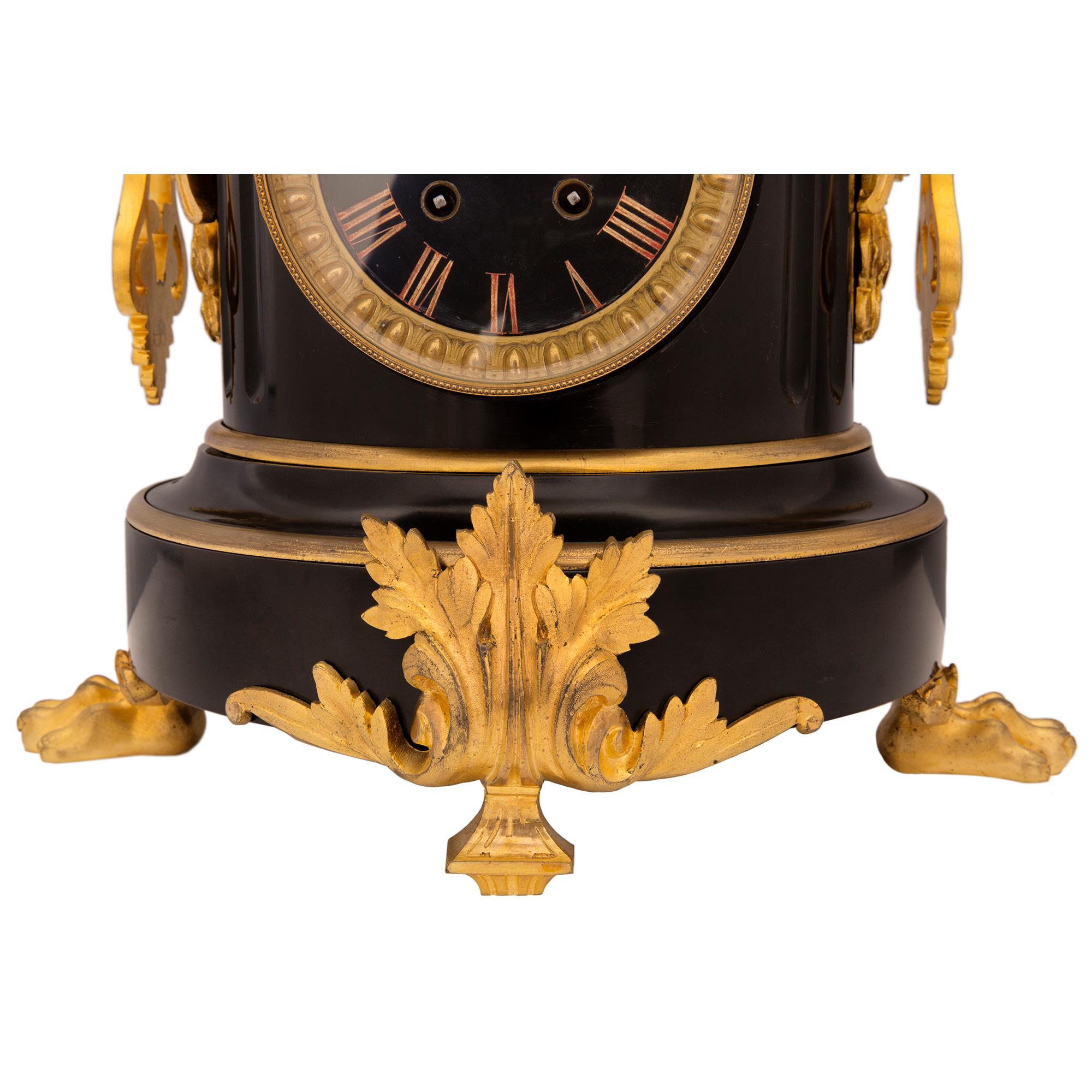 French 19th Century Napoleon III Period Marble, Ormolu and Bronze Garniture Set For Sale 5