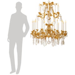 French 19th century Napoleon III Period Ormolu and Baccarat Crystal chandelier