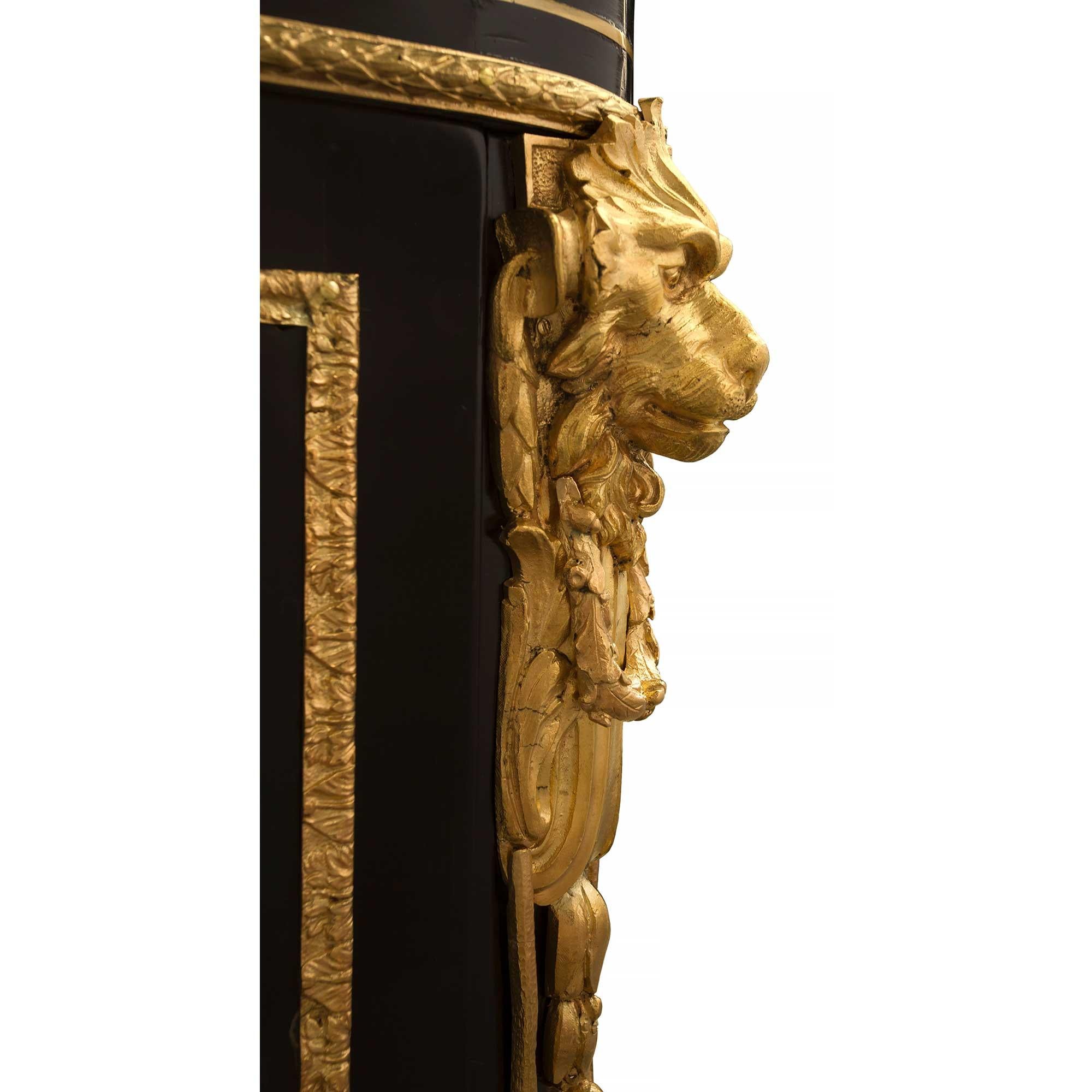 French 19th Century Napoleon III Period Ormolu and Marble Cabinet For Sale 9