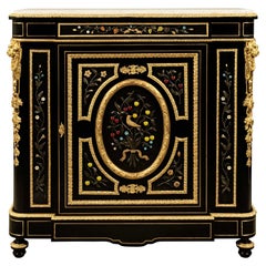 French 19th Century Napoleon III Period Ormolu and Marble Cabinet