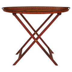 French 19th century Napoleon III Period patinated Metal serving tray/table