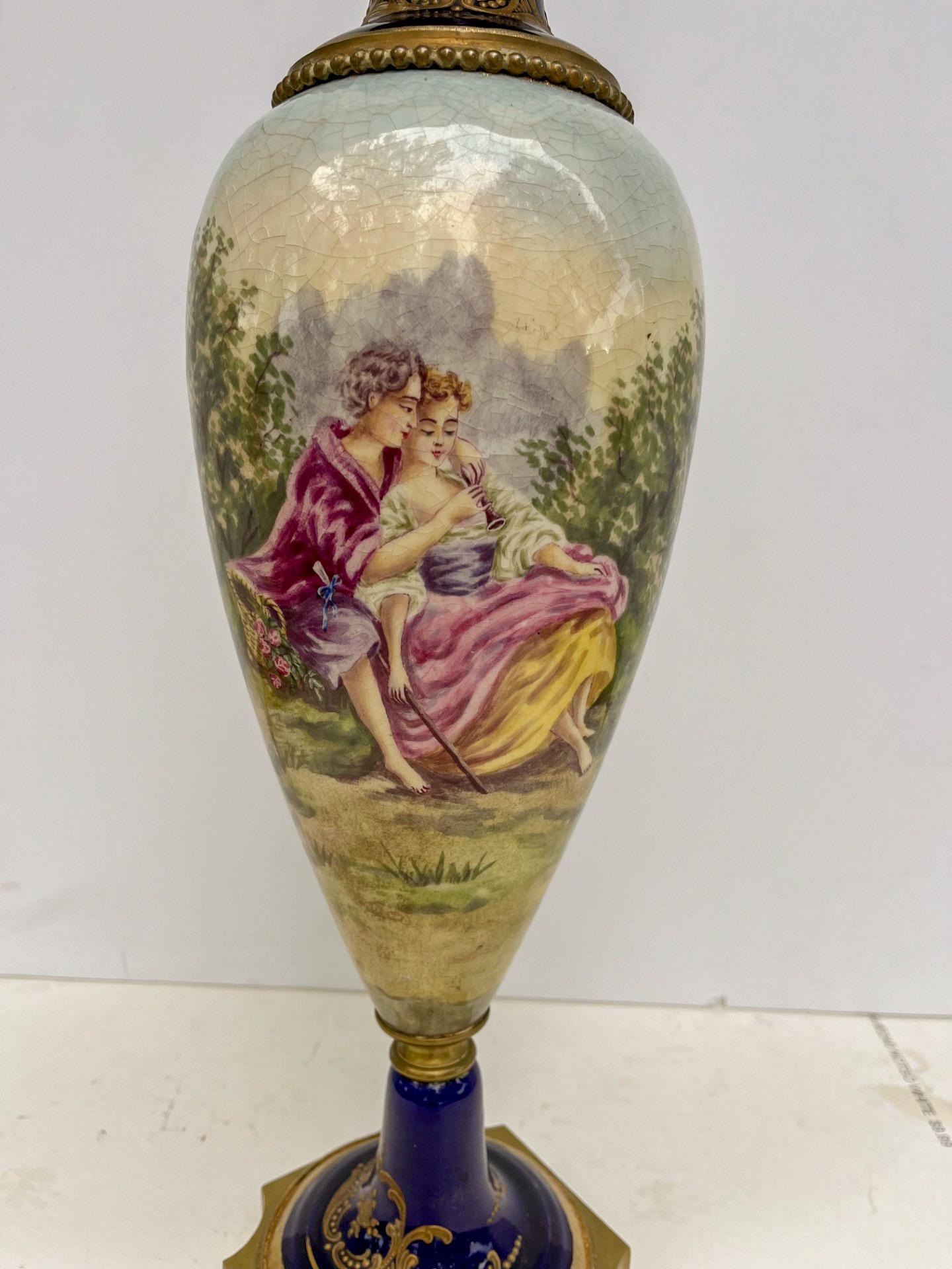 French 19th Century Napoleon III Sevres Style Porcelain Vase 6