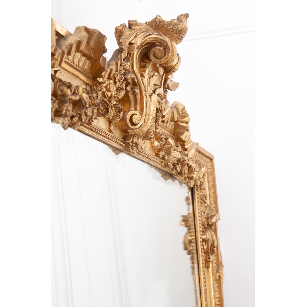 Französischer Spiegel im Napoleon-III-Stil des 19. Jahrhunderts im Angebot 1