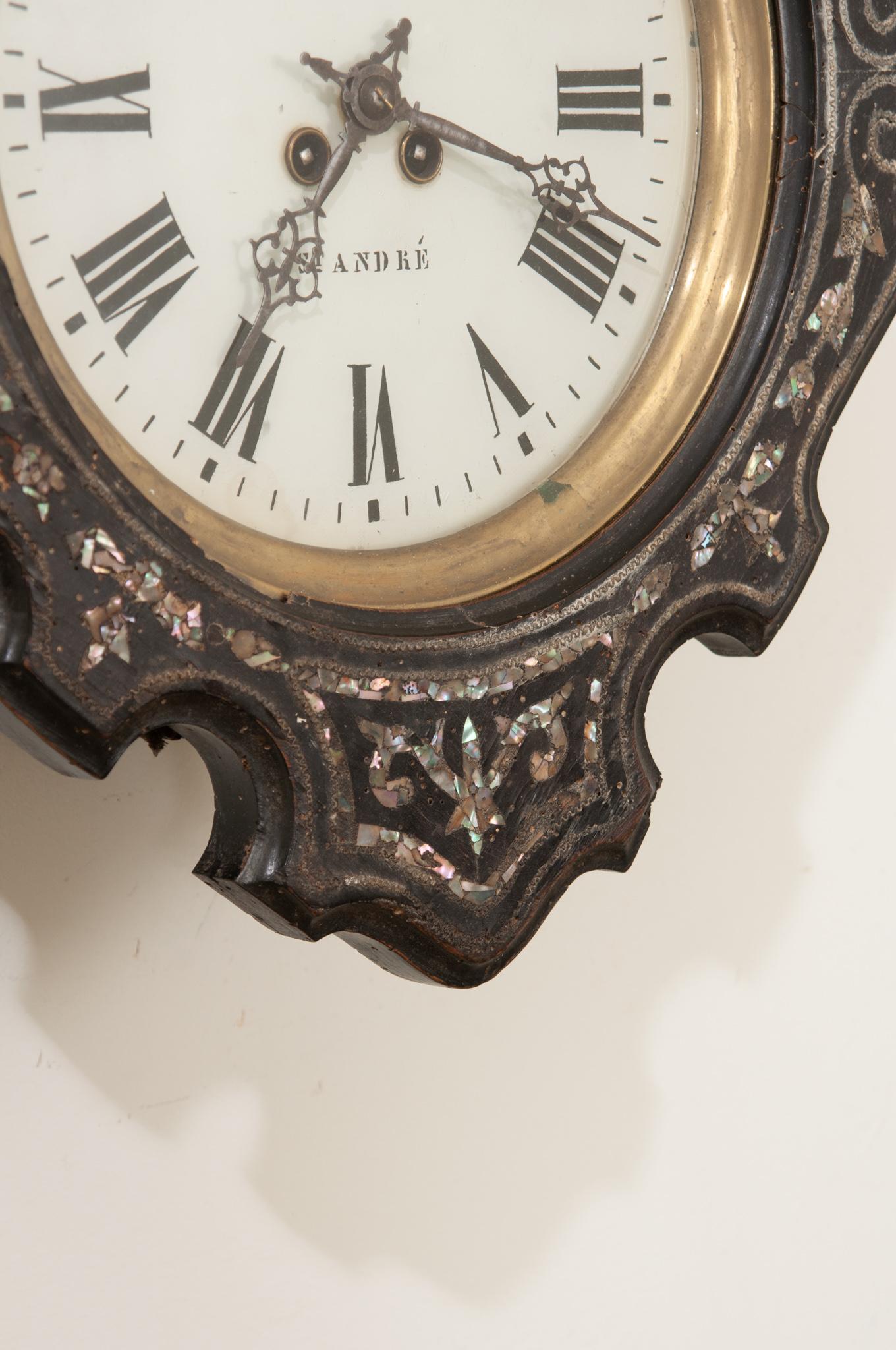 French 19th Century Napoleon III Style Wall Clock 3