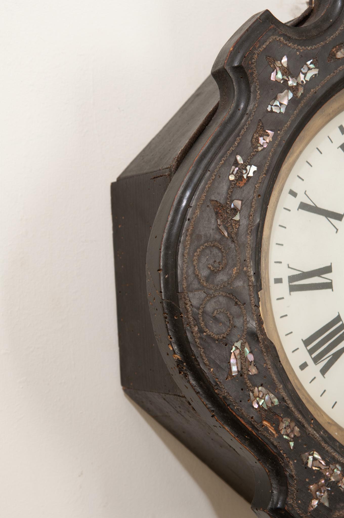 French 19th Century Napoleon III Style Wall Clock 1