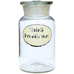 French 19th Century Natrii Bromidum Apothecary Jar