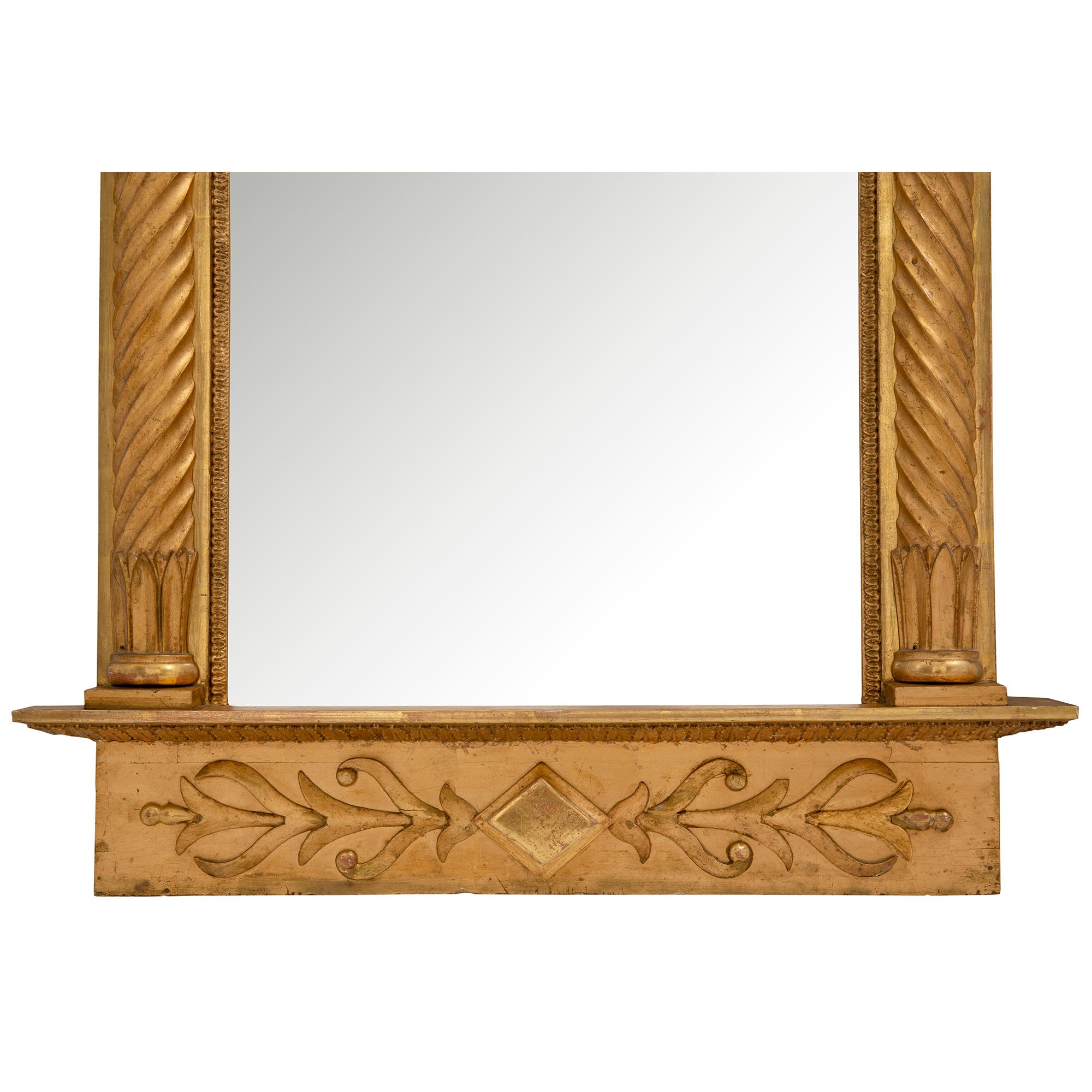 French 19th Century Neo-Classical Giltwood Mirror For Sale 3