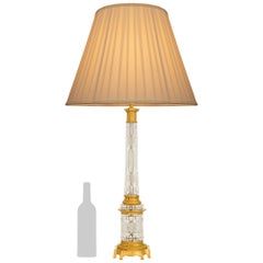 French 19th century Neo-Classical st. Baccarat Crystal and Ormolu lamp