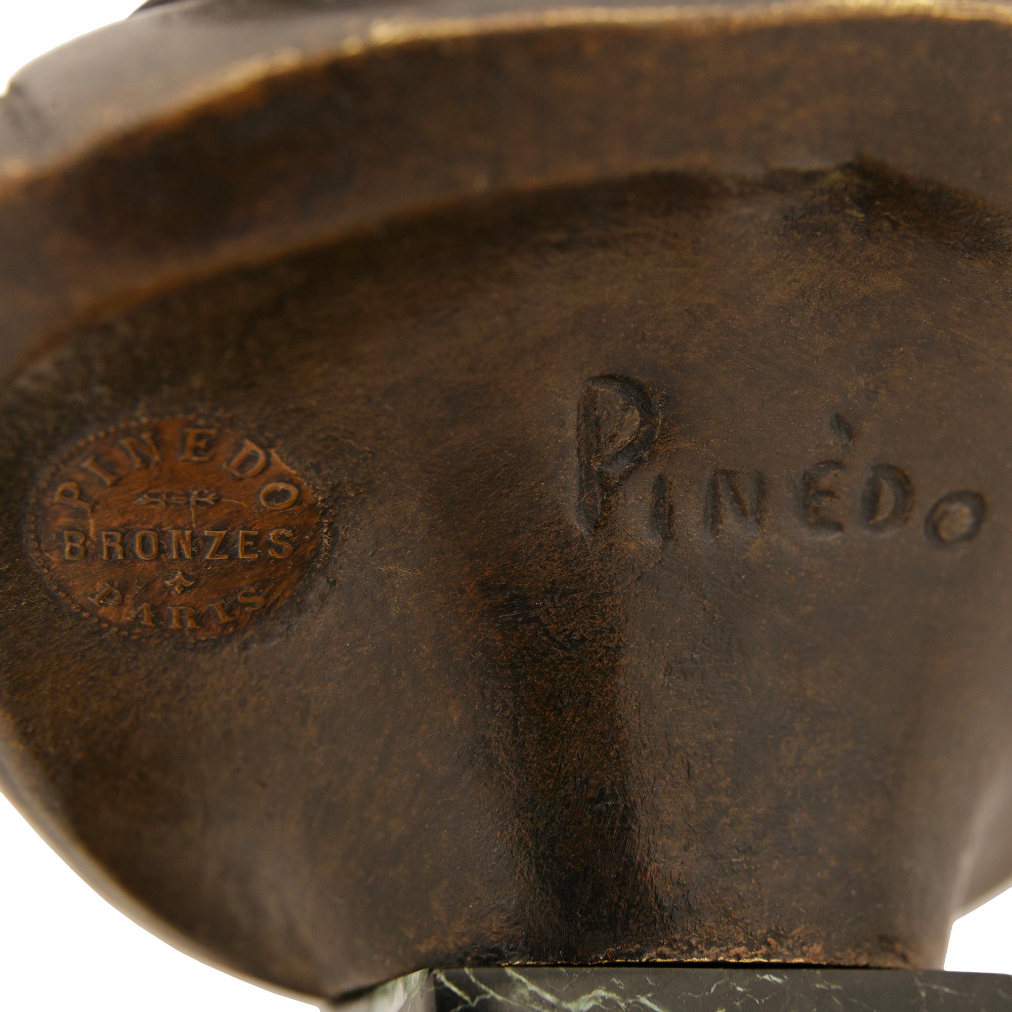 Estilo neoclásico francés del siglo XIX Busto de bronce de Napoleón, firmado Pinedo en venta 3