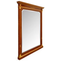French 19th Century Neo-Classical St. Burl Walnut and Ormolu Mirror