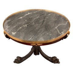 French 19th Century Neo-Classical St. Center Table, Signed Jean-Joseph Chapius