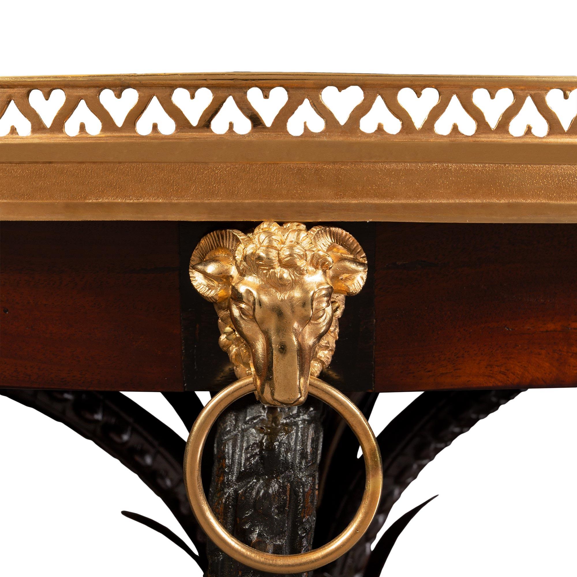 Ormolu French 19th Century Neo-Classical St. Center Table, Signed Jean-Joseph Chapius For Sale