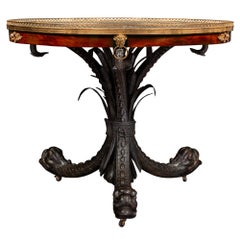 French 19th Century Neo-Classical St. Center Table, Signed Jean-Joseph Chapius