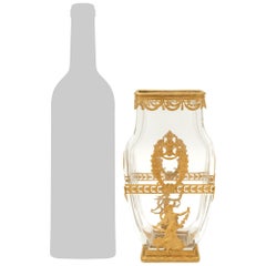 French 19th century Neo-Classical st. Crystal and Ormolu vase