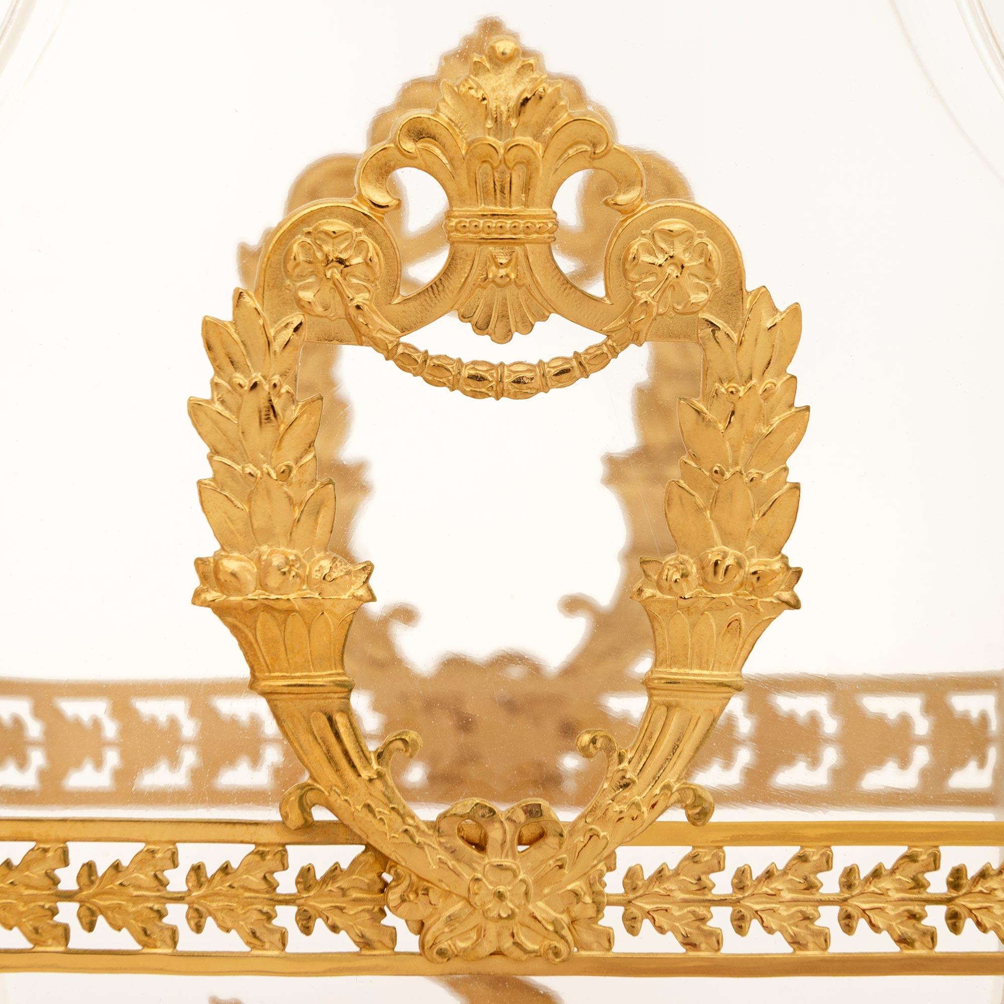 French 19th century Neo-Classical st. Crystal and Ormolu vase For Sale 1