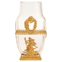 French 19th century Neo-Classical st. Crystal and Ormolu vase