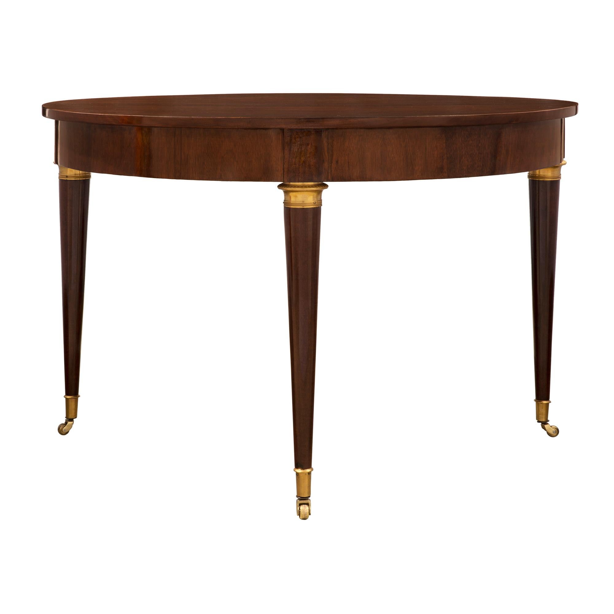 Neoclassical French 19th Century Neo-Classical St. Mahogany Center Table For Sale