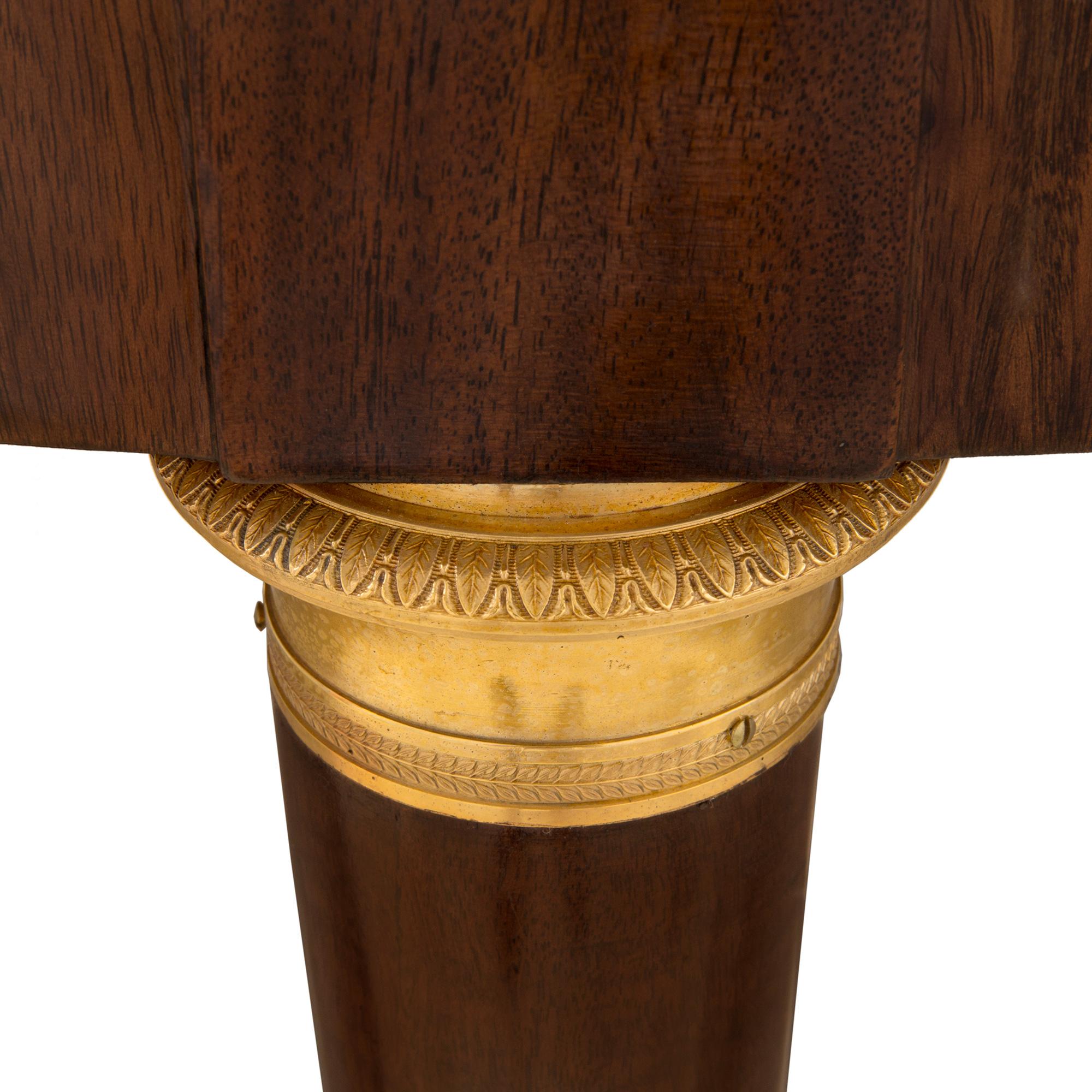 Ormolu French 19th Century Neo-Classical St. Mahogany Center Table For Sale