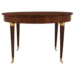Table centrale en acajou de style néo-classique français du XIXe siècle