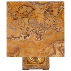 French, 19th Century, Neo-Classical St. Onyx and Ormolu Pedestal Column