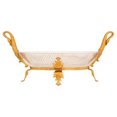 French 19th century Neo-Classical st. Ormolu and Baccarat Crystal centerpiece
