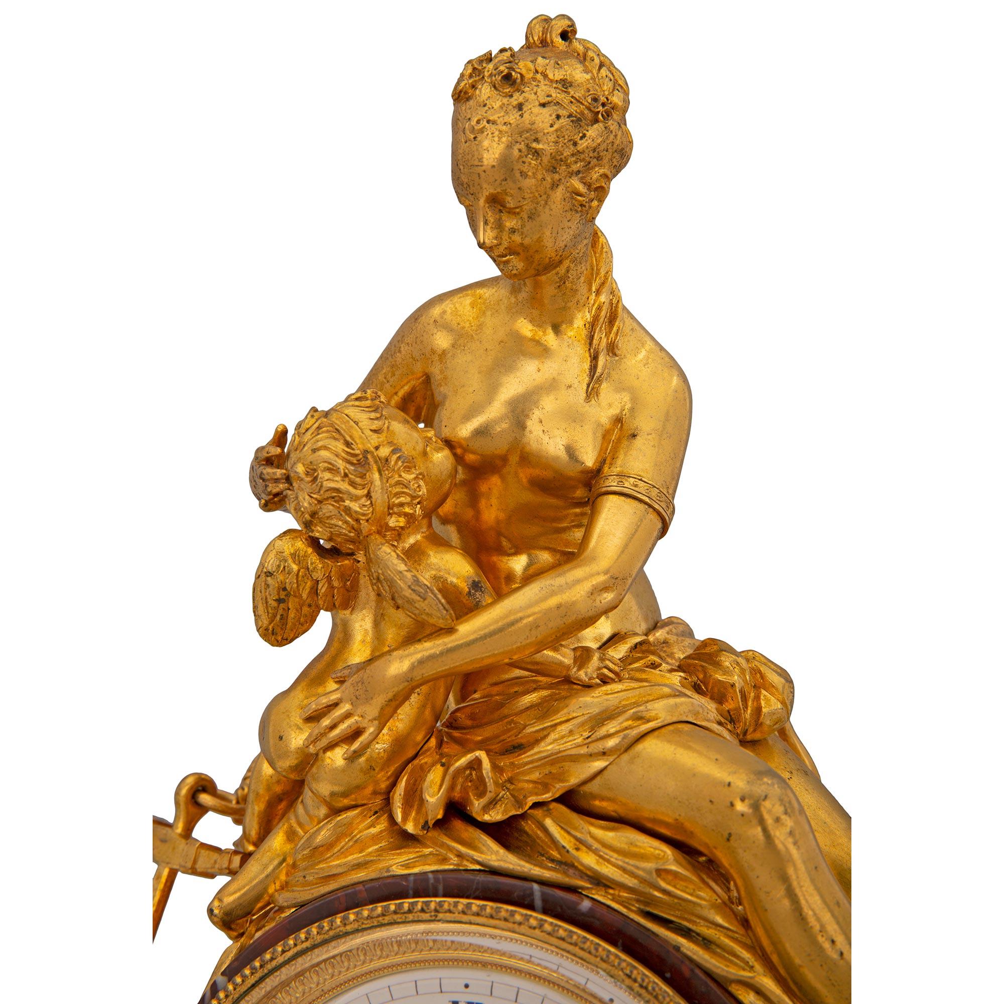 French 19th Century Neo-Classical St. Ormolu and Marble Garniture Set For Sale 3