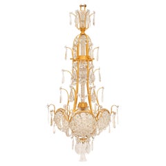 Antique French 19th century Neo-Classical st. Ormolu, Crystal, and Glass chandelier