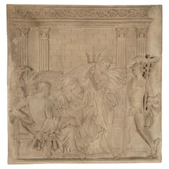 Plaque en plâtre de style néo-classique français du 19ème siècle