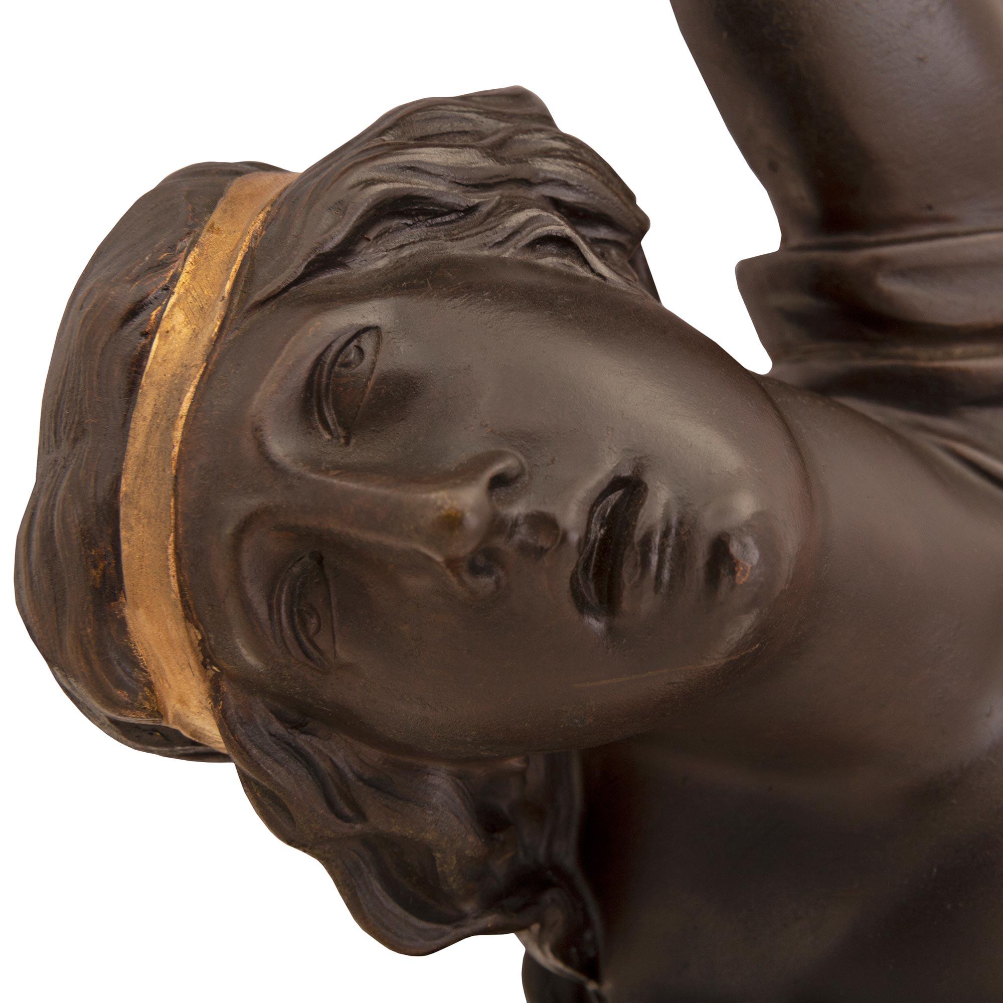 Belle Époque Statua di Demetra e Poseidone in stile neoclassico francese del XIX secolo in vendita