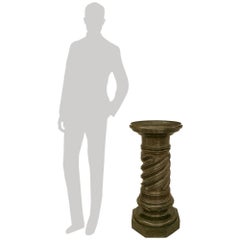 French 19th century Neo-Classical st. Vert de Patricia marble pedestal