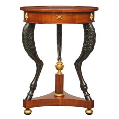 French 19th Century Neo-Classical St. Walnut and Giltwood Side Table