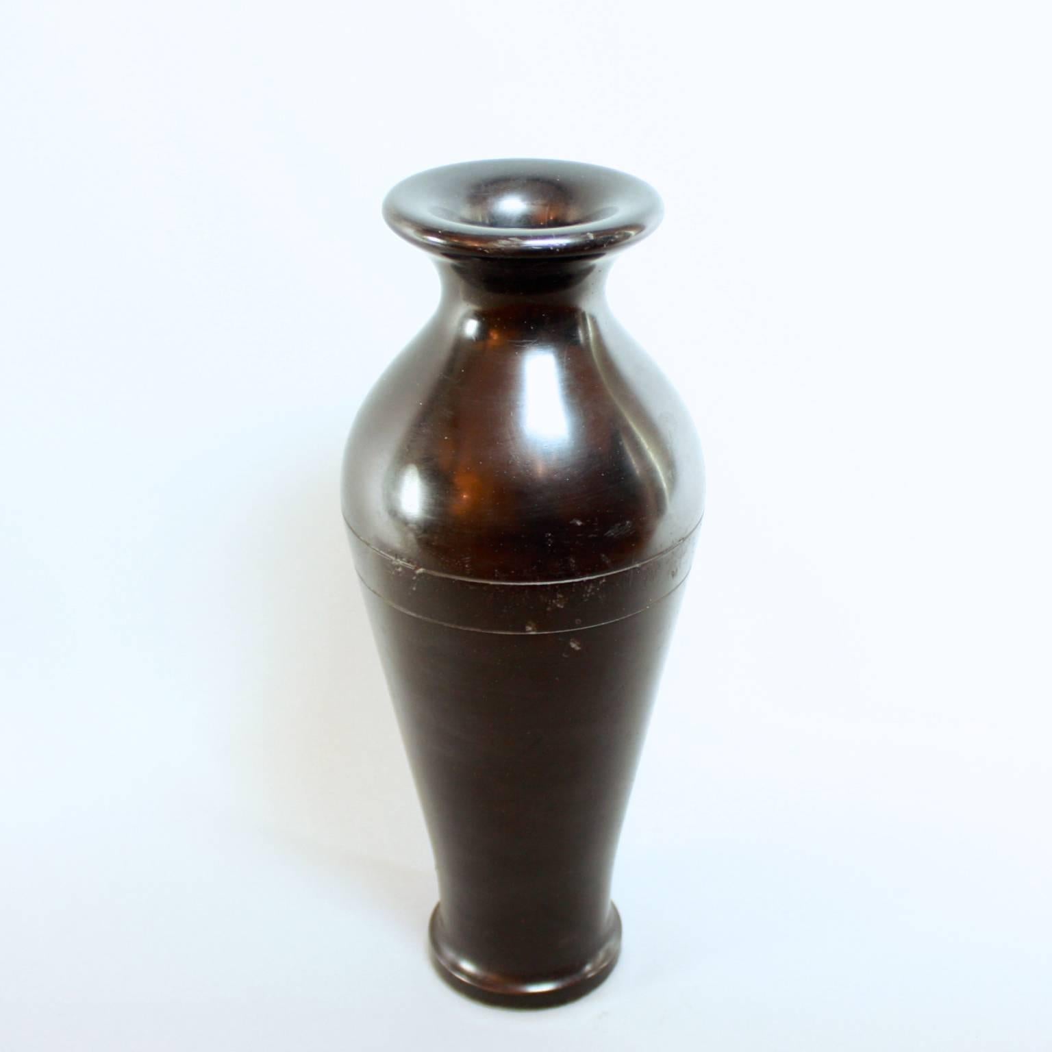 Grand Tour French 19th Century Neoclassical Black Marble Baluster Vase For Sale