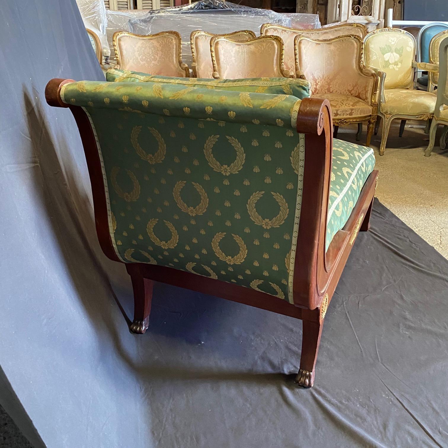 French 19th Century Neoclassical Recamier or Chaise Lounge For Sale 10