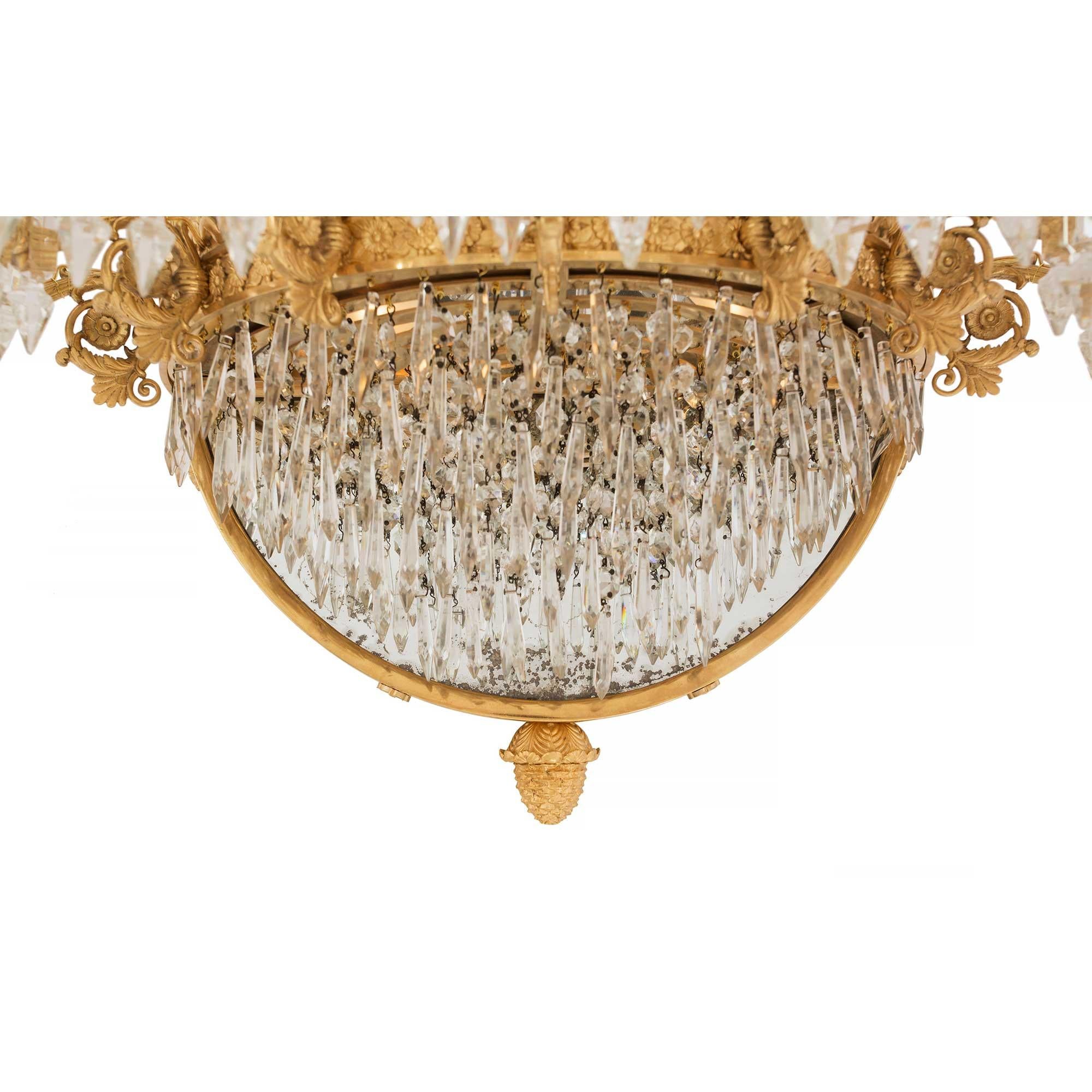 French 19th Century Neoclassical St. Ormolu and Crystal Sconces Signed Baccarat For Sale 4