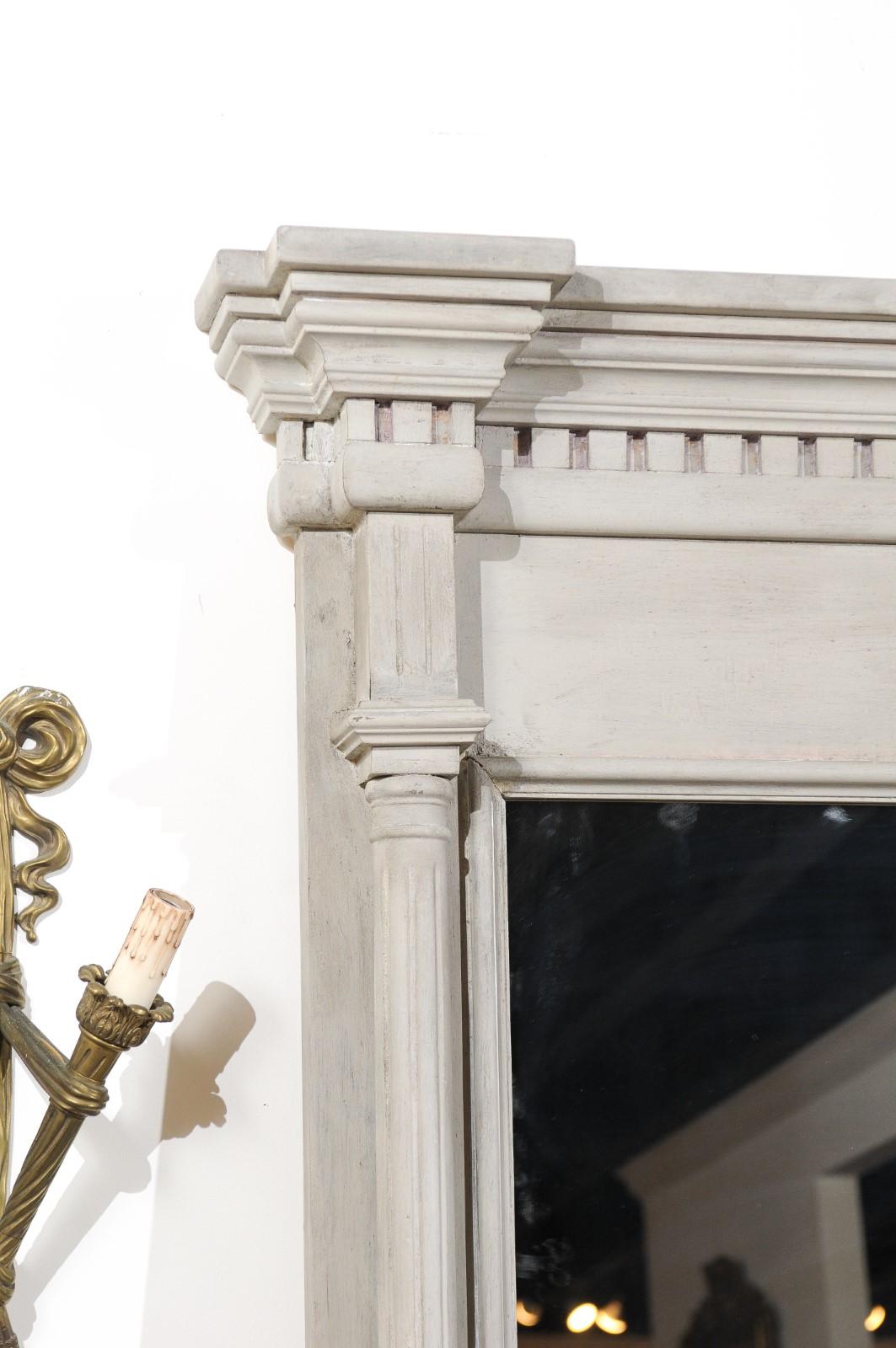 Französisches architektonisches Element im neoklassischen Stil des 19. Jahrhunderts, zu einem Spiegel verarbeitet im Zustand „Gut“ im Angebot in Atlanta, GA