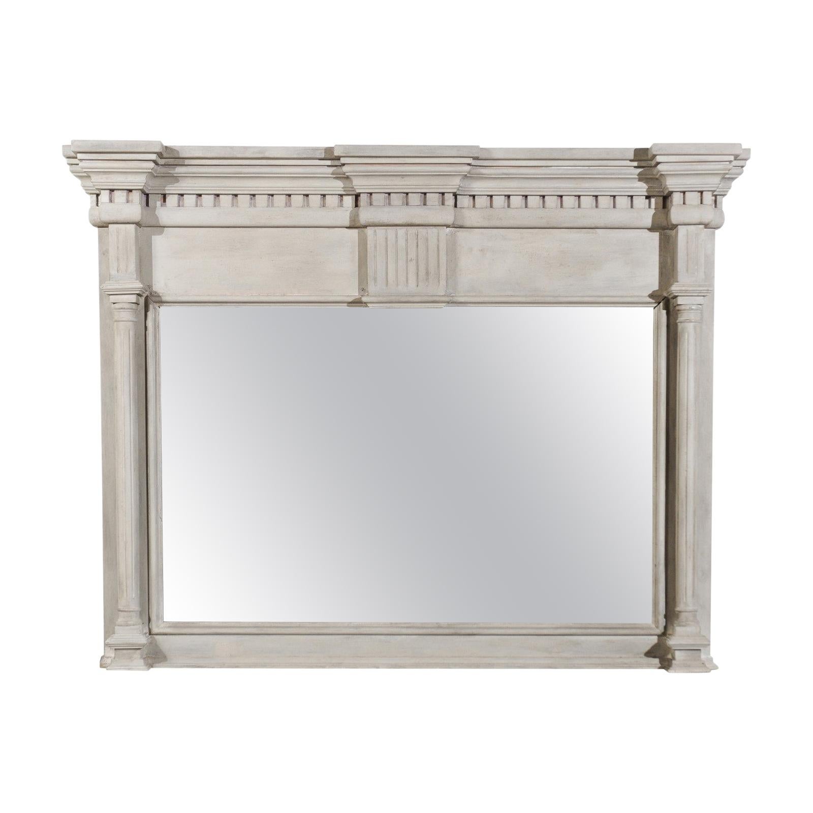 French 19th Century Neoclassical Style Architectural Element Made into a Mirror For Sale