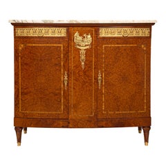 French 19th Century Neoclassical Style Burl Walnut, Tulipwood and Ormolu Buffet