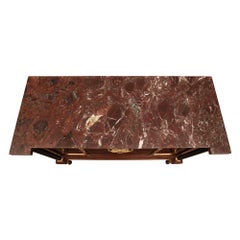 French 19th Century Neoclassical Style Mahogany and Marble Buffet