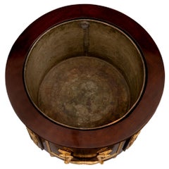French 19th Century Neoclassical Style Mahogany and Ormolu Jardinière Planter