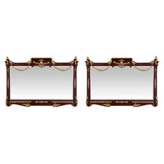 French 19th Century Neoclassical Style Mahogany and Ormolu Mirrors