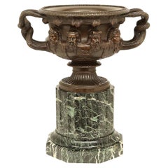 French 19th Century Neoclassical Style Patinated Bronze Tazza