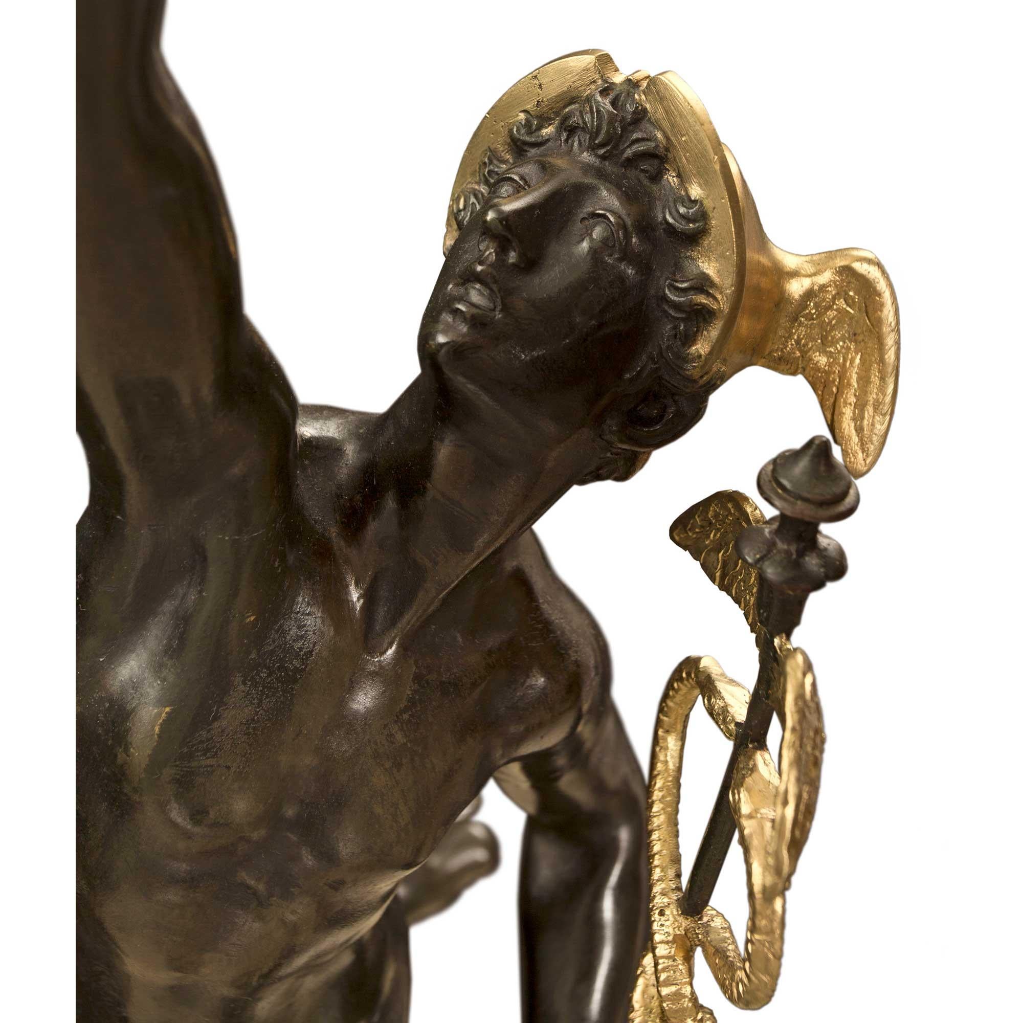 Bronze Statue de Mercure de style néoclassique français du 19ème siècle en vente