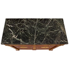 French 19th Century Neoclassical Style Walnut and Ormolu Two-Door/Drawer Buffet