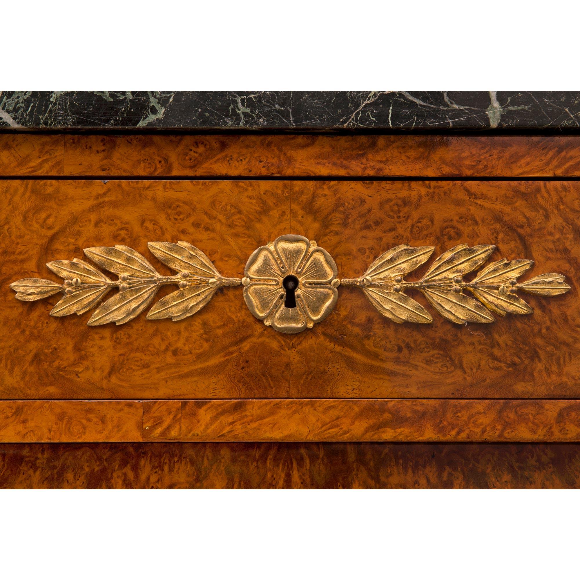 French 19th Century Neoclassical Style Walnut and Ormolu Two-Door/Drawer Buffet For Sale 4